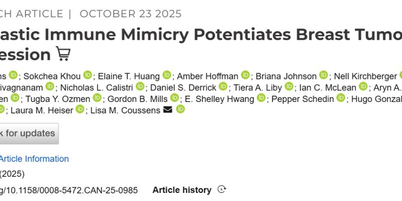 乳腺癌细胞的“伪装术”：揭秘CD69免疫拟态如何助其逃避化疗并促进肿瘤进展