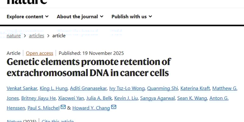 揭秘癌症“永生”密码：ecDNA如何劫持基因组，驱动肿瘤耐药与进化？
