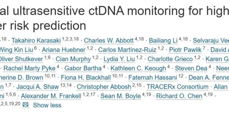 肺癌术后怕复发？《Cell》重磅研究：ctDNA动态监测精准预测非小细胞肺癌复发风险