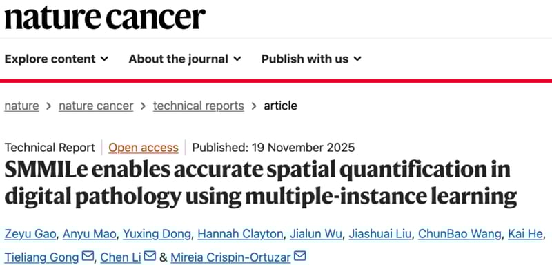 《Nature Cancer》重磅：新型AI病理模型SMMILe问世，精准量化肿瘤，颠覆癌症诊断模式