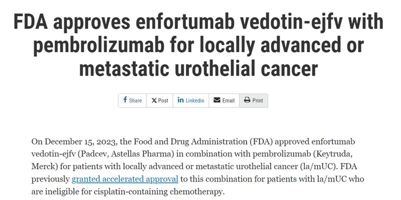 FGFR3阳性尿路上皮癌新突破：维普格拉替尼单药及三联疗法临床数据公布