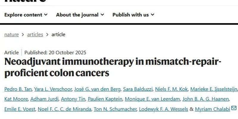 pMMR结肠癌免疫治疗新突破！纳武利尤单抗联合方案让26%“冷肿瘤”患者看到希望