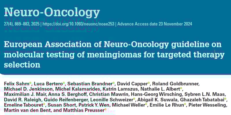 脑膜瘤治疗新篇章：EANO指南详解分子检测与靶向药物选择，助您精准抗癌