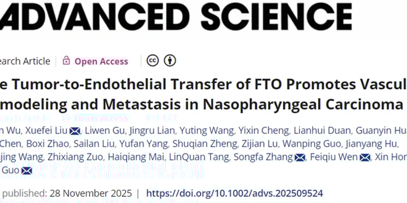 鼻咽癌转移新机制揭晓：FTO蛋白成关键“信使”，靶向治疗迎新曙光