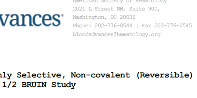 匹妥布替尼：复发难治边缘区淋巴瘤新希望？非共价BTK抑制剂突破治疗困境