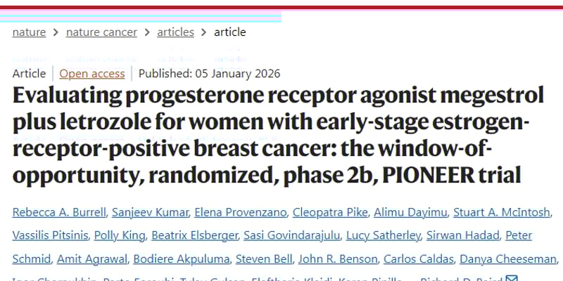 乳腺癌治疗新突破：醋酸甲地孕酮联用来曲唑，增效减毒双赢！
