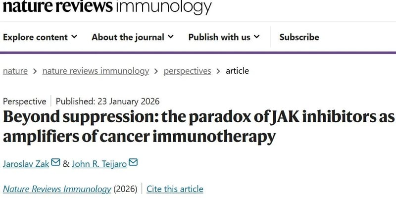 癌症免疫治疗新突破：JAK抑制剂联合PD-1如何逆转耐药？Nature综述深度解析与购药指南