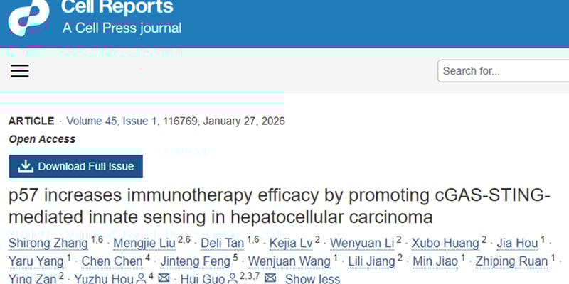 肝癌免疫治疗新突破：p57如何逆转耐药，提升疗效？