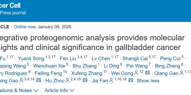 胆囊癌治疗迎曙光！复旦大学樊嘉院士团队Cancer Cell发文：多组学分型助力精准医疗，附海外购药指南