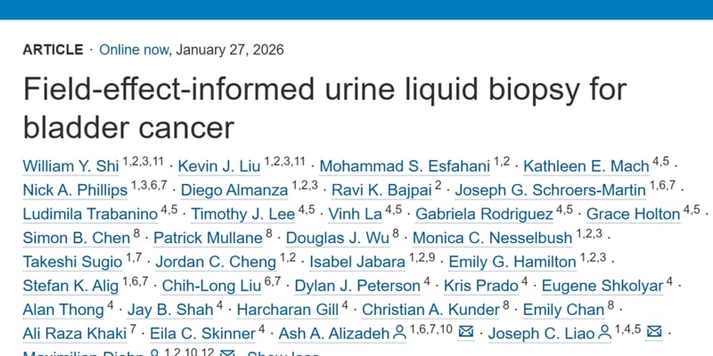 Cell重磅：膀胱癌无创尿液检测革命！告别复发担忧，精准预测疗效