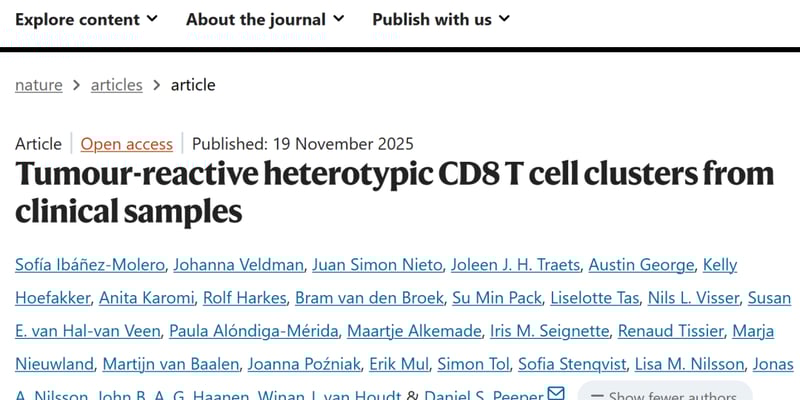 黑色素瘤免疫治疗新突破：Nature揭示高效肿瘤反应性T细胞的精准捕获与应用潜力