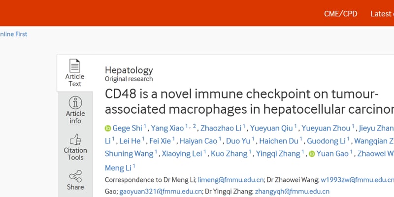 肝癌免疫治疗新突破：揭秘CD48“别吃我”信号，有望克服耐药性！
