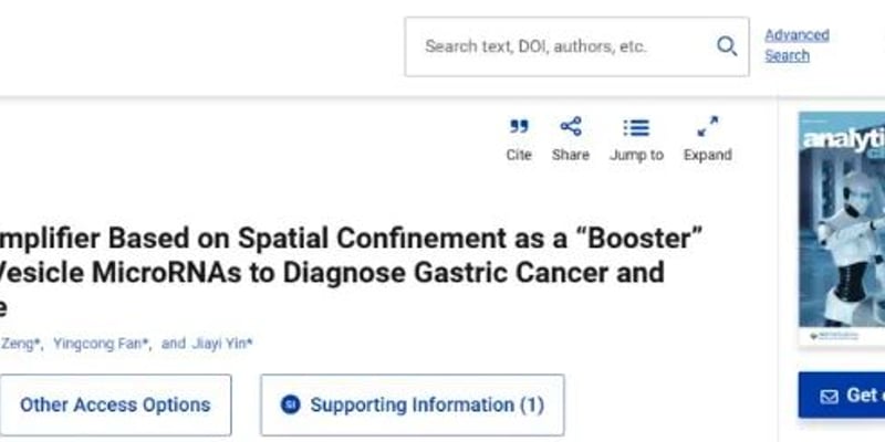 胃癌“隐形杀手”克星！浙大团队EVs-miRNAs创新检测技术：实现超早期精准预警与预后评估