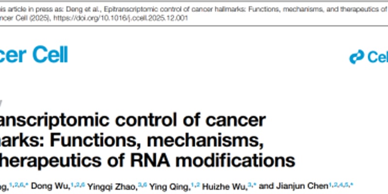 颠覆性抗癌新思路：RNA修饰如何影响癌症，以及未来靶向治疗前景