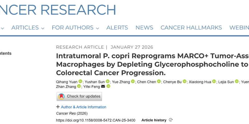 肠癌患者必看：新型“内鬼”菌普雷沃菌曝光，或成诊断与治疗新希望！