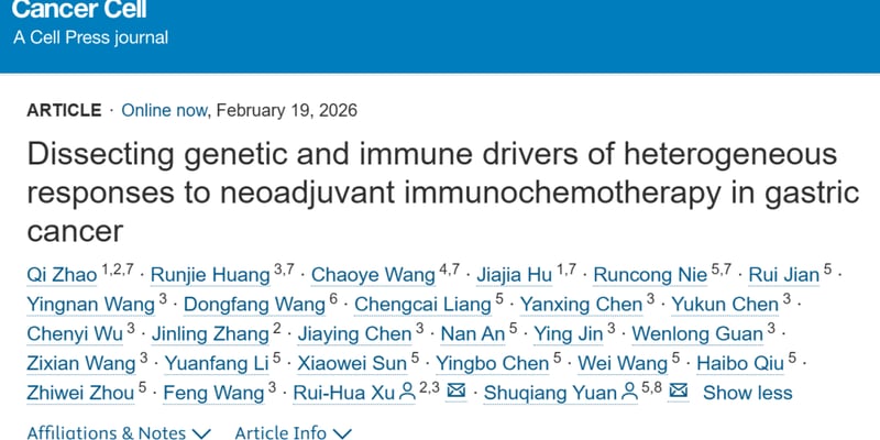 重磅！中山大学揭示胃癌免疫治疗耐药奥秘，鼻咽癌ADC新药MRG003带来希望