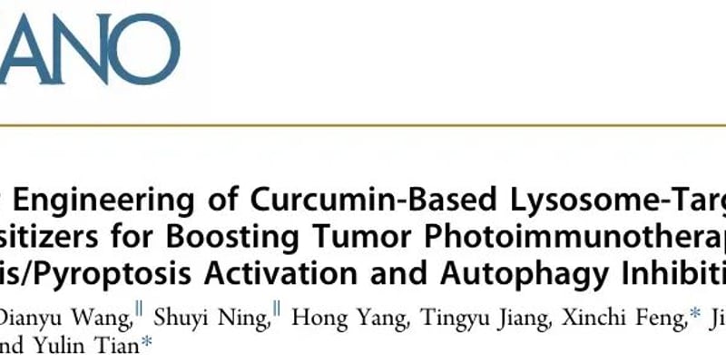 姜黄素变身“抗癌炸弹”？国产Cur-T光敏剂通过铁死亡围剿肿瘤