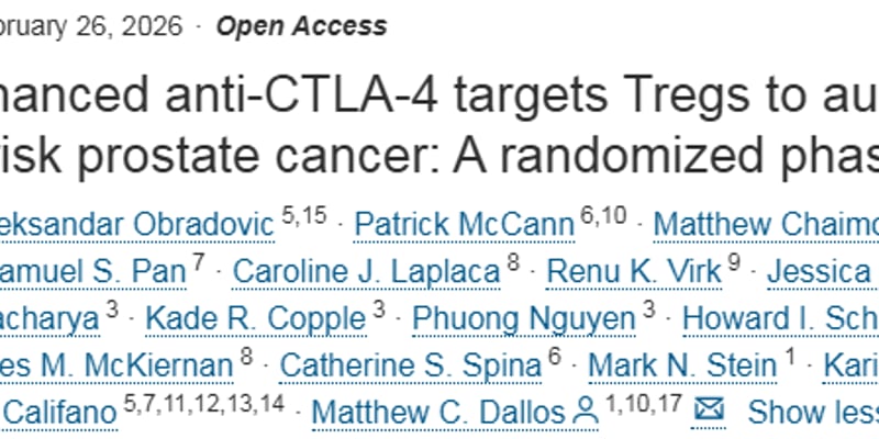 早期前列腺癌治疗新突破：免疫疗法联手激素，有望切断“复发”后路