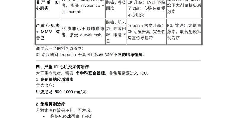 免疫治疗后肌钙蛋白升高？别慌，这份“心肌救命指南”请收好