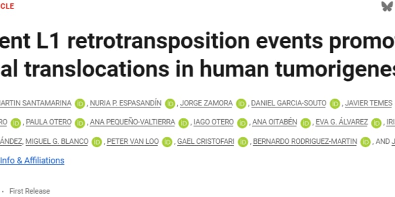 Science重磅：人体内潜伏的“跳跃基因”竟是癌症推手？揭秘肿瘤形成的早期真相