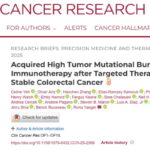 MSS肠癌靶向药耐药后TMB升高，免疫治疗有用吗？深度解析最新研究结论