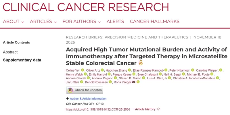 MSS肠癌靶向药耐药后TMB升高，免疫治疗有用吗？深度解析最新研究结论
