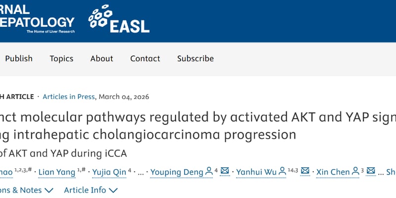 肝内胆管癌为什么对免疫治疗“不敏感”？YAP或是关键“降温器”，联合PD-(L)1有望破局
