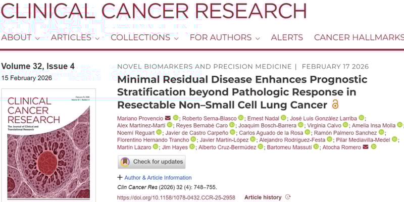 非小细胞肺癌术后复发怎么看？ctDNA-MRD帮你更早判断风险