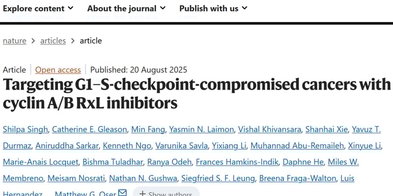 小细胞肺癌新靶向思路：口服环肽抑制RxL相互作用选择性杀伤