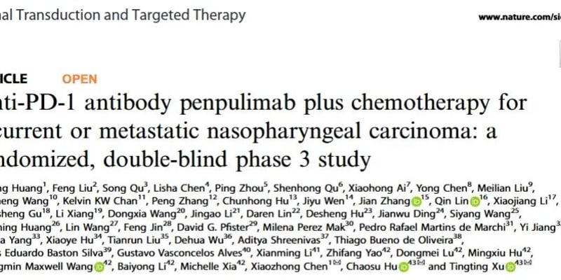 派安普利单抗一线治疗复发转移性鼻咽癌：PFS获益与用药要点