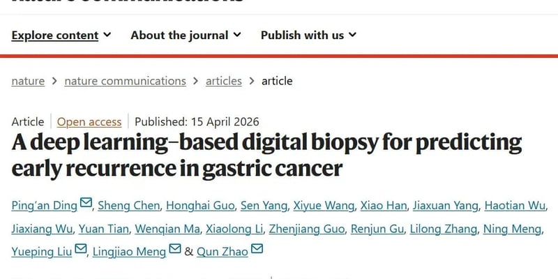 胃癌手术后会复发吗？AI数字活检精准预测早期复发风险，指导个体化免疫治疗
