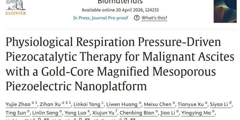 恶性腹水难抽干？华西医院呼吸驱动“压电疗法”新突破，中位生存期翻倍延长