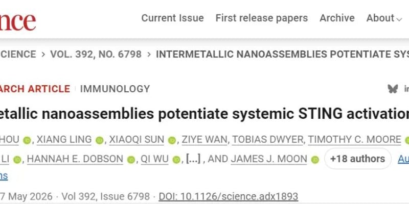 Science前沿：新型STING激动剂突破递送瓶颈，强效消退乳腺癌与黑色素瘤