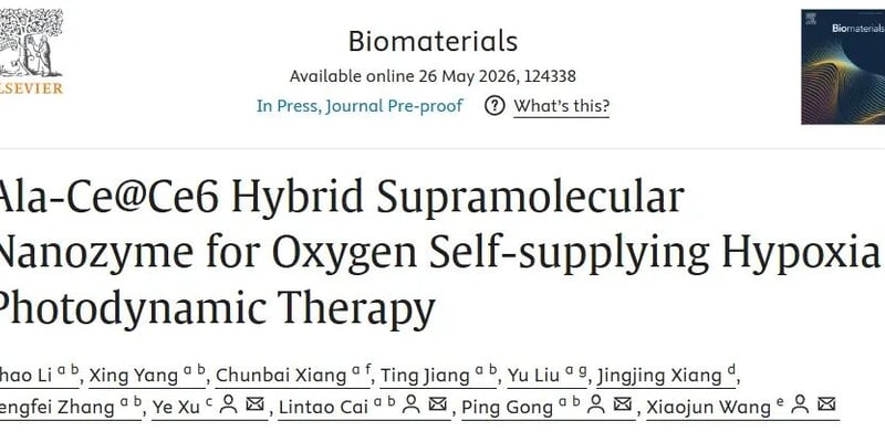 突破肿瘤缺氧耐药！自供氧纳米酶联合光动力治疗乳腺癌迎来双重杀伤突破