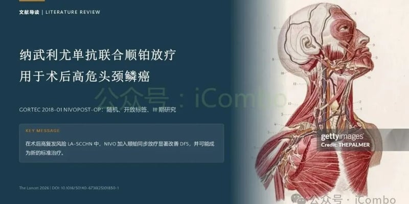 头颈鳞癌术后复发风险如何降低？柳叶刀重磅：纳武利尤单抗联合放化疗显效