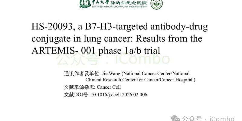 肺癌后线治疗突破：新型靶向B7-H3的ADC药物疗效与安全性全解析